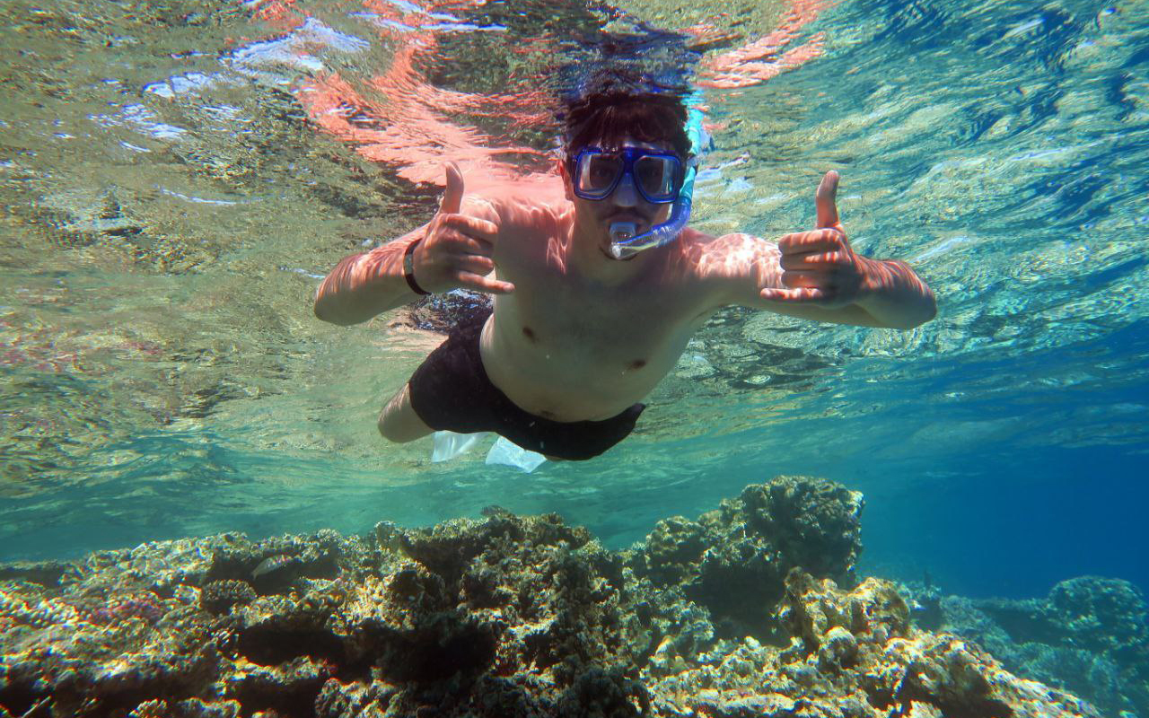 1Scuba diving from shore in Sharm El Sheikh